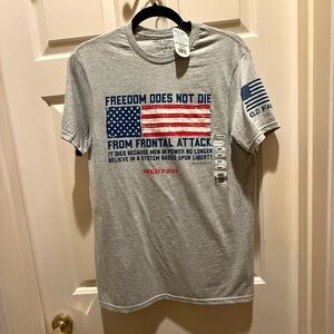 Gray Patriotic Graphic Tee